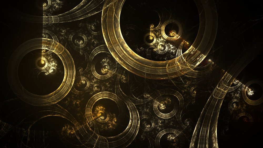 Абстракция золото на черном