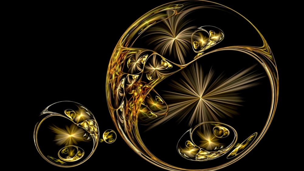 Черно Золотая абстракция