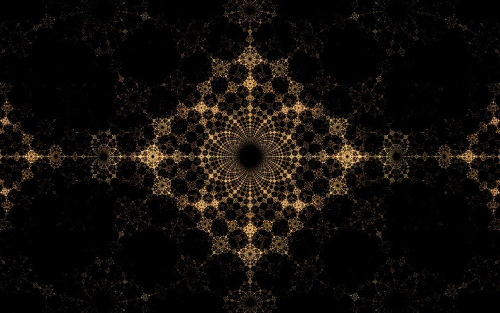 Фракталы на черном фоне