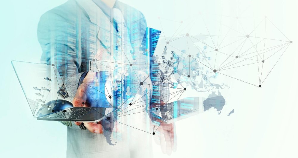 Информационные технологии на белом фоне