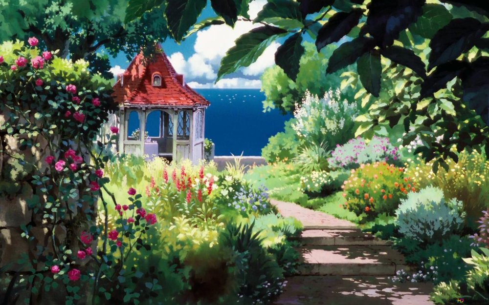 Хаяо Миядзаки пейзажи