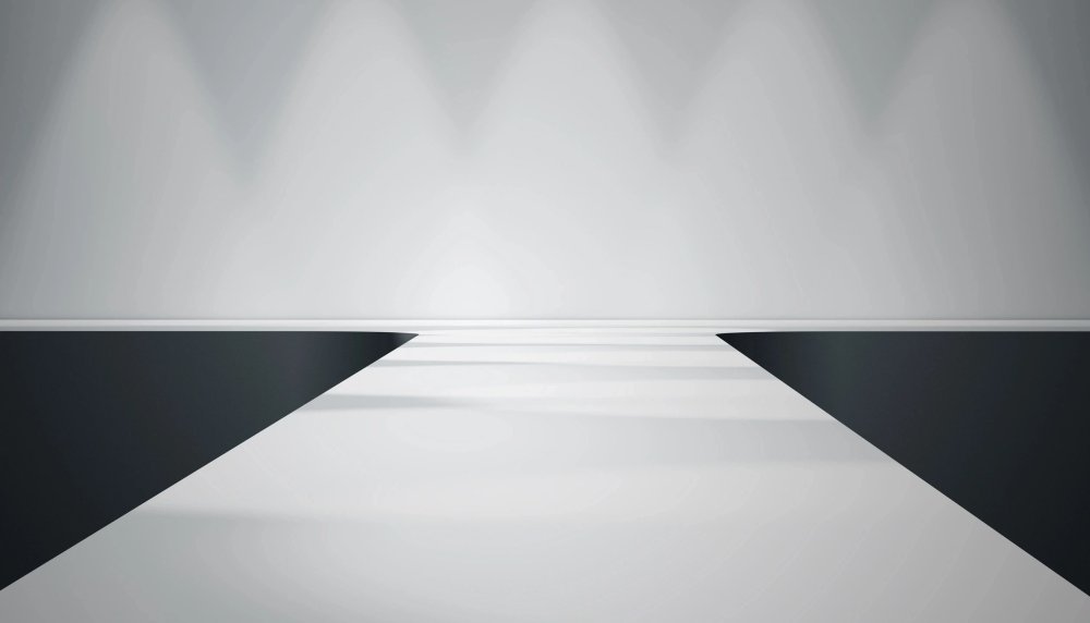 Пустой белый подиум
