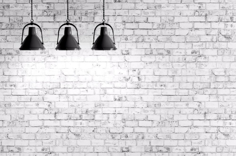 Кирпичная стена фон светильники