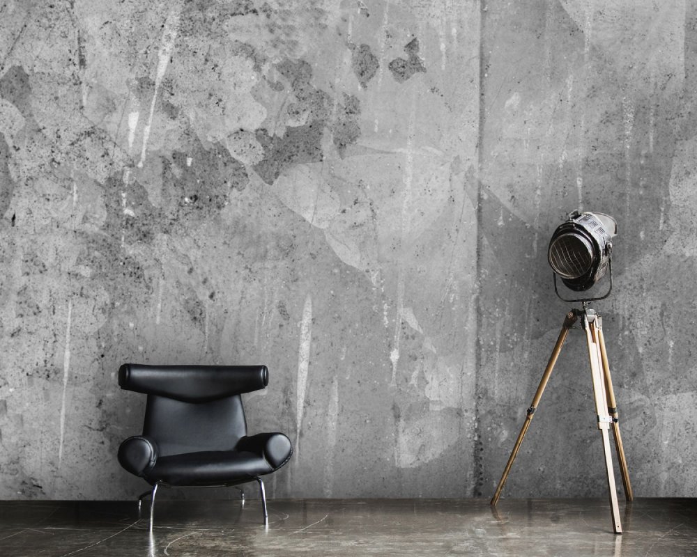 Обои под бетонную стену