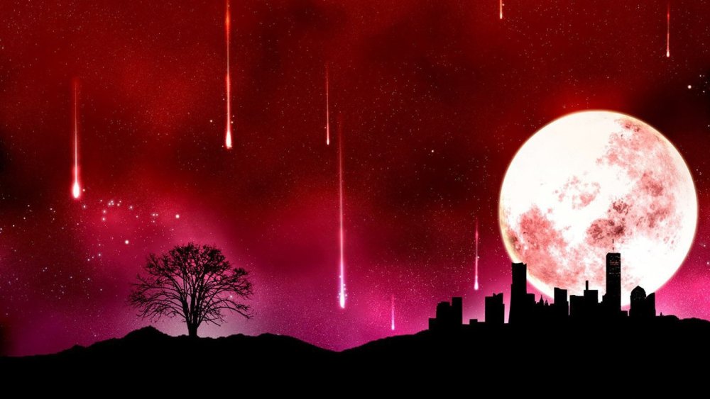 Красное ночное небо