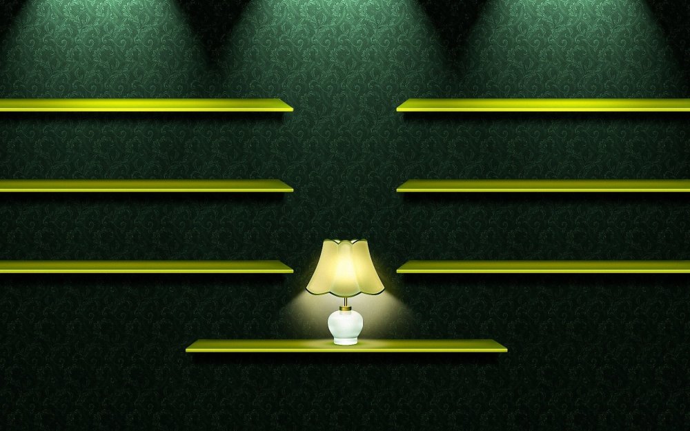 Рабочий стол с полками