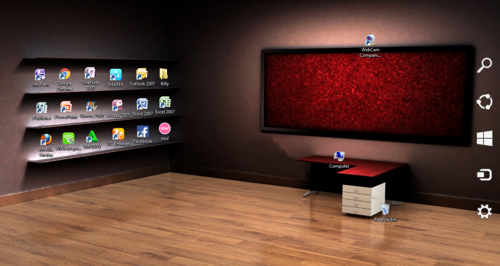 Рабочий стол с полками