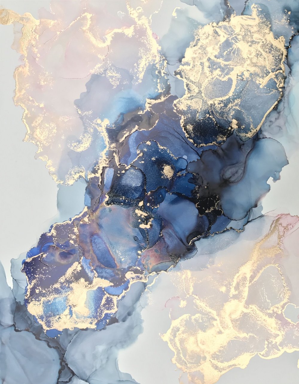 Абстракция спиртовыми чернилами