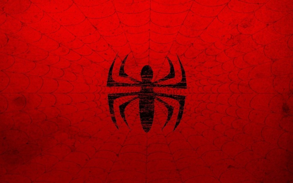 Человек паук на Красном фоне