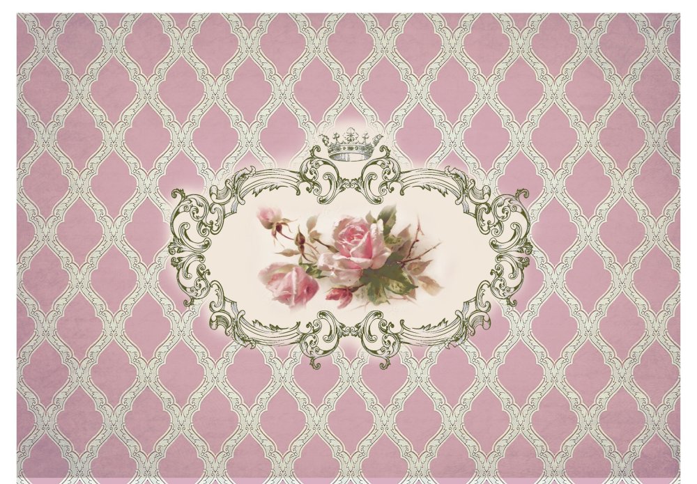 Королевский фон для декупажа в розовом цвете