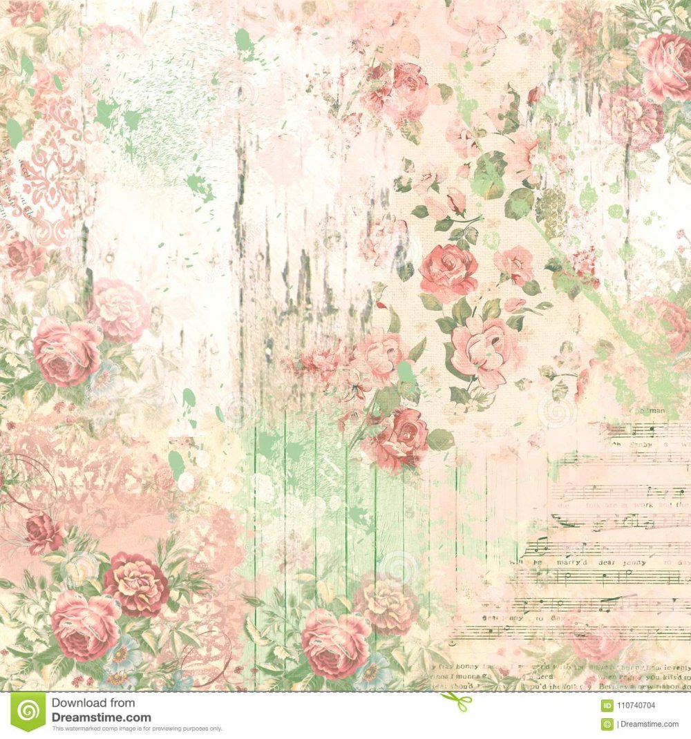 Фон для открытки в стиле Скрапбукинг вертикальный размер