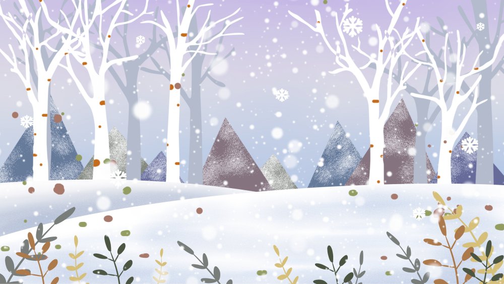 Зимний пейзаж из мультика