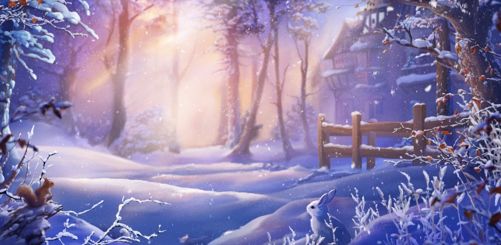 Зимняя сказка фон