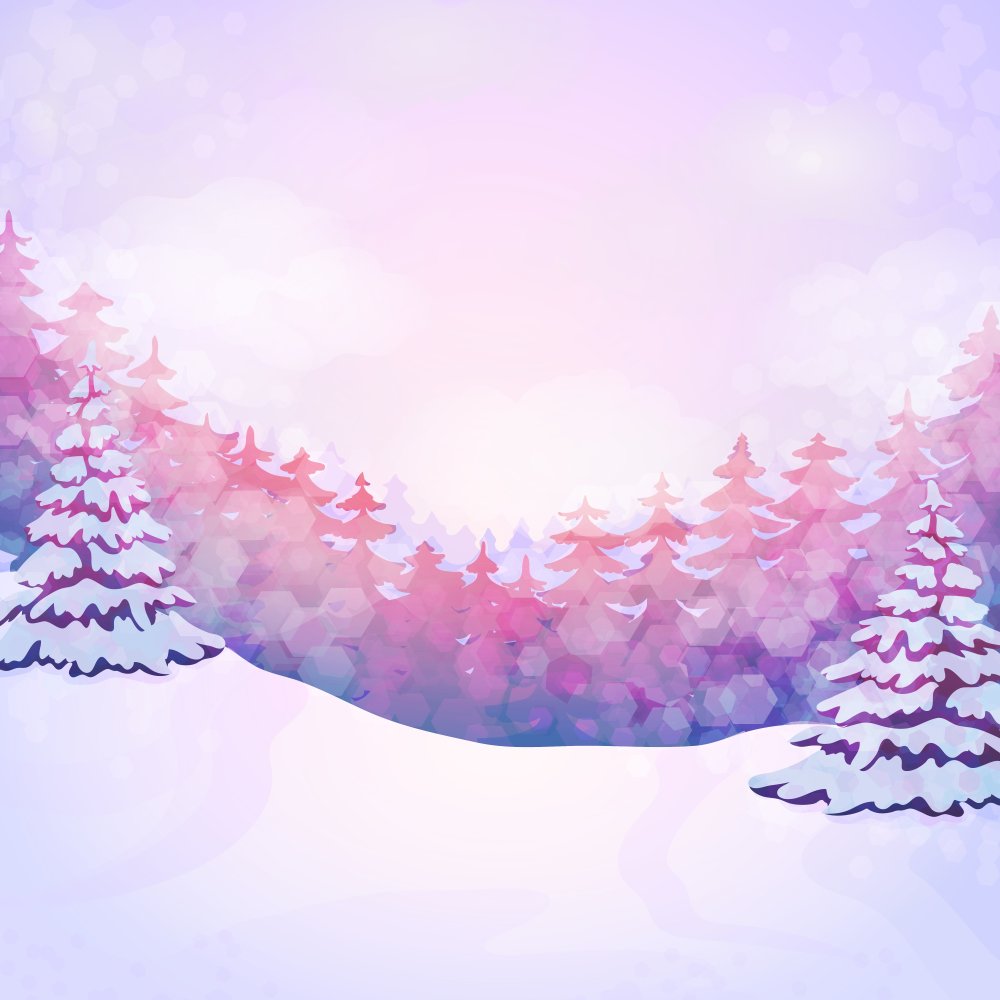 Снежный сказочный лес