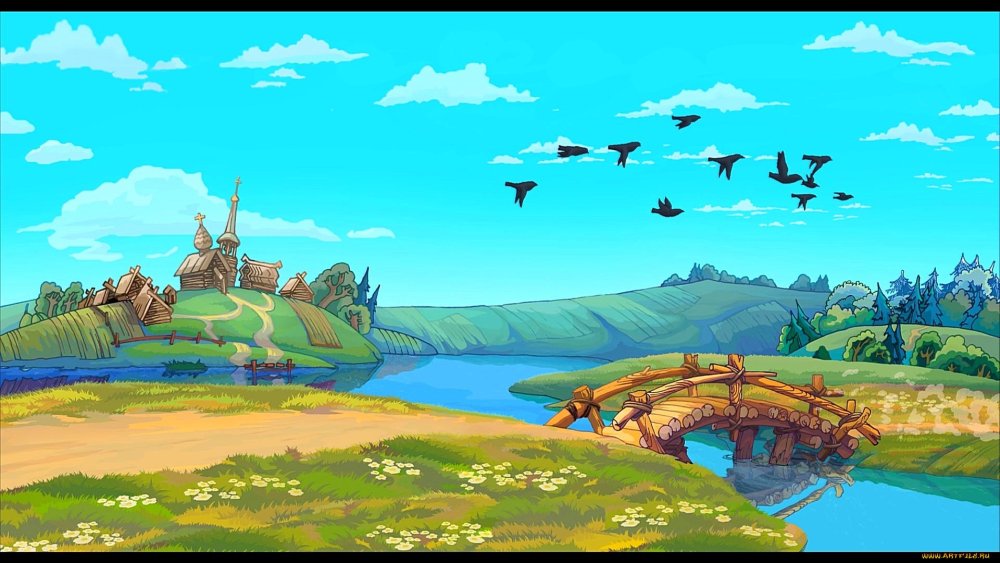 Мультфильм три богатыря Бэкграунд