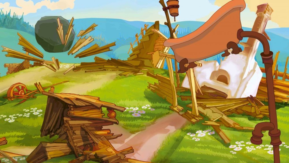 Лес в мультяшном стиле