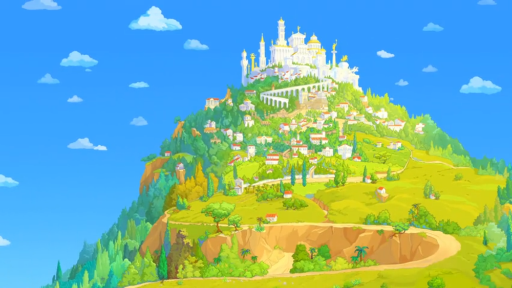 Три богатыря и конь на троне