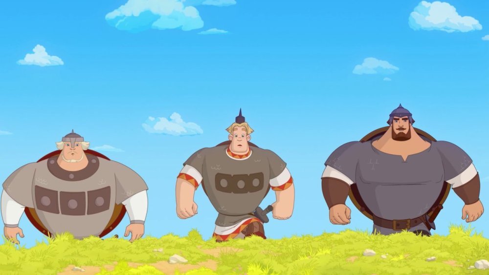 Три богатыря и Шамаханская царица верблюд