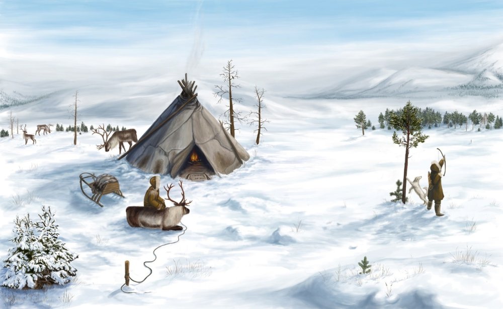 Стойбище Тунгусов 17 век