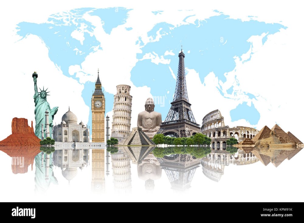 Достопримечательности мира иллюстрации