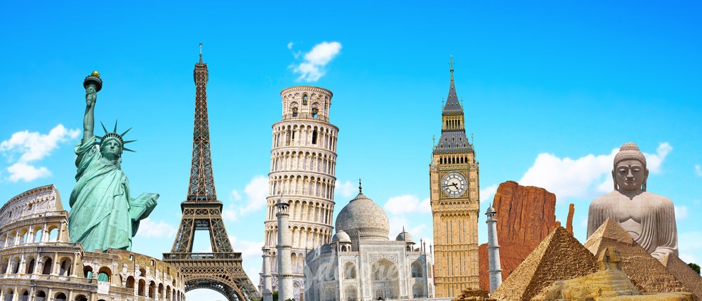 Достопримечательности мира надпись