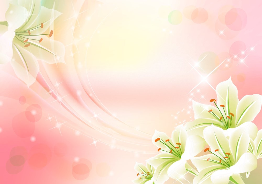 Фон с лилиями
