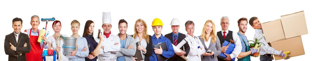 Профессии на белом фоне