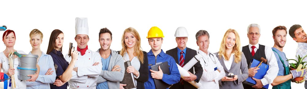 Много профессий на прозрачном фоне