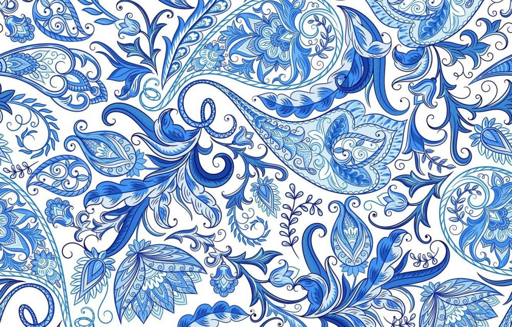Paisley pattern Гжель