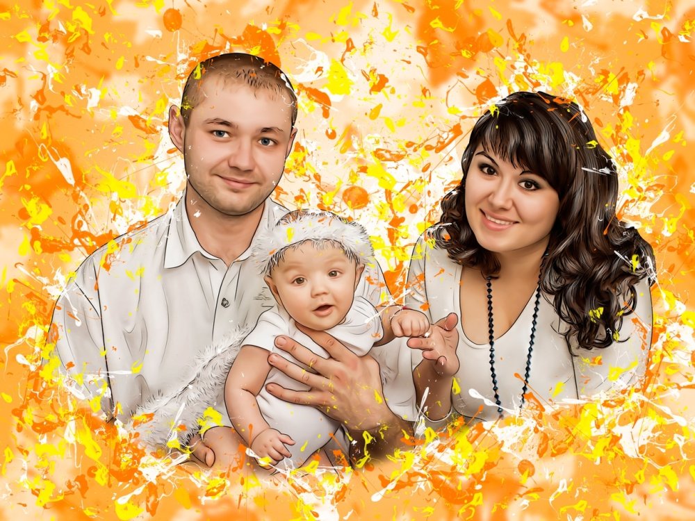 Семейный портрет в стиле Дрим арт