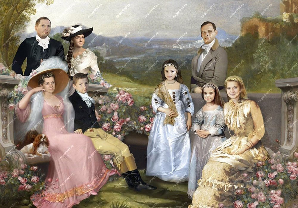 Групповой портрет семьи герцога Йозефа Саксен