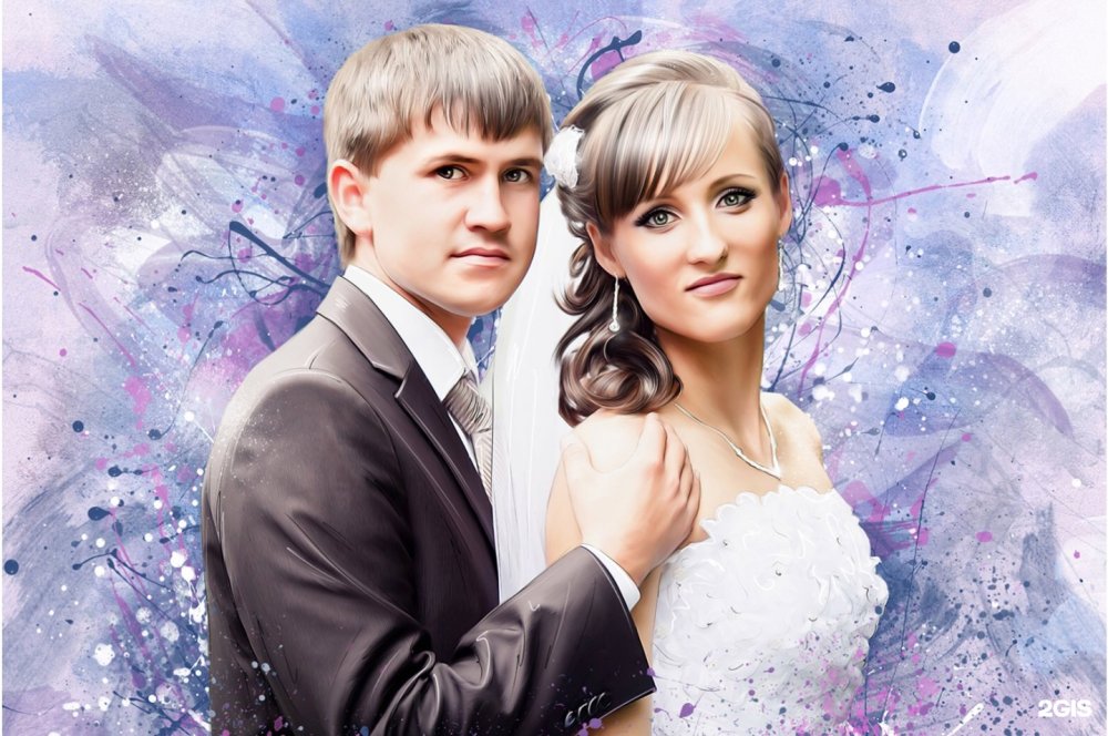 Свадебный арт портрет