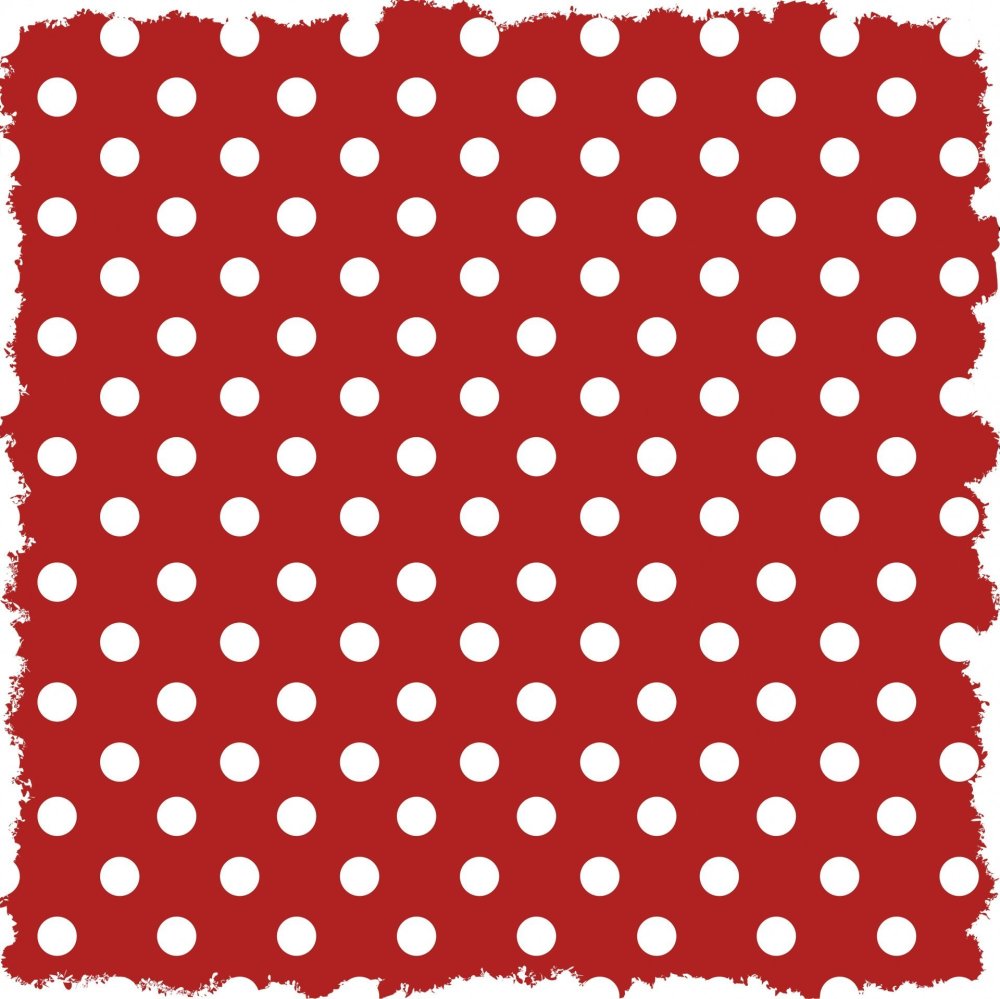 Красный фон в белый горошек