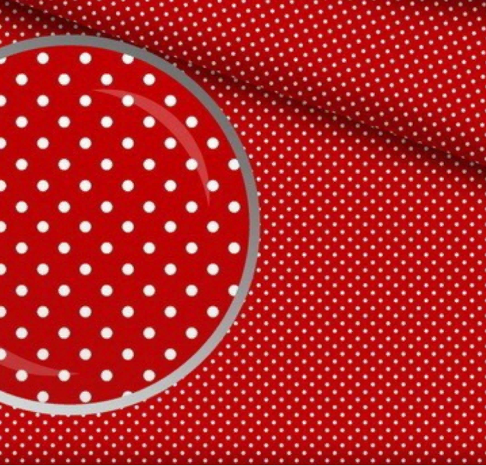 Красный фон в горошек