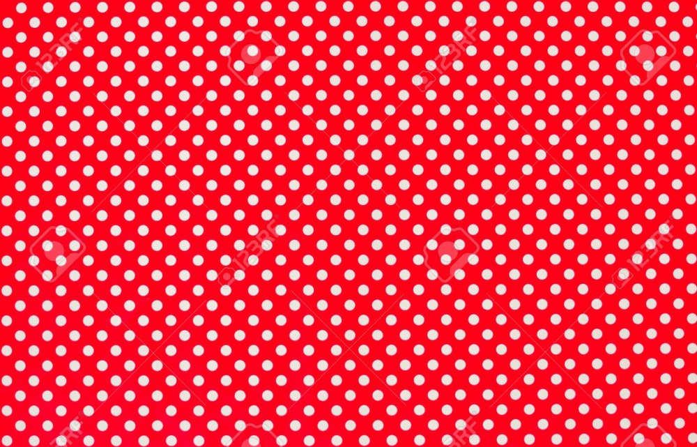 Красный фон в белый горошек для фотошопа