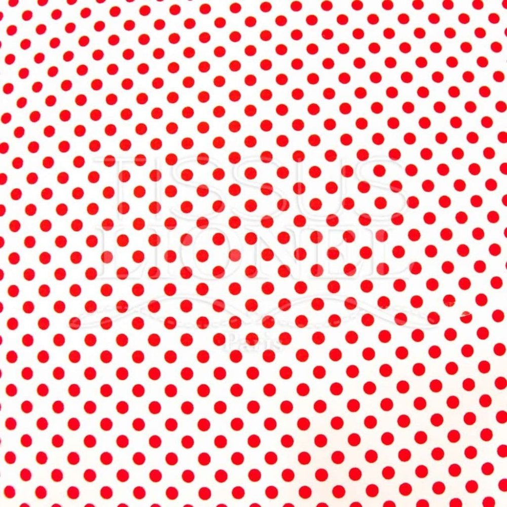 Красный фон в белый горошек