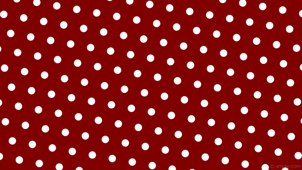 Красный фон в горошек