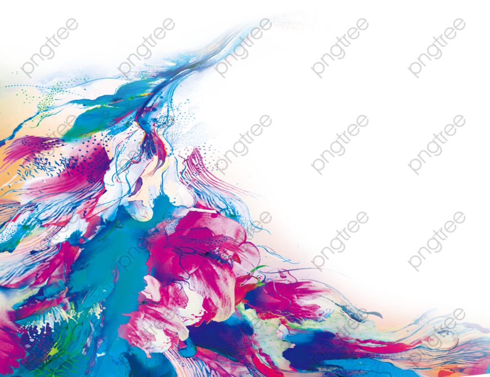 Акварельный фон розово голубой