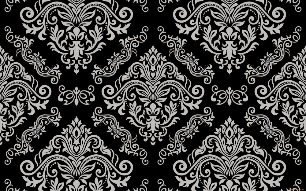 Черный фон с узорами