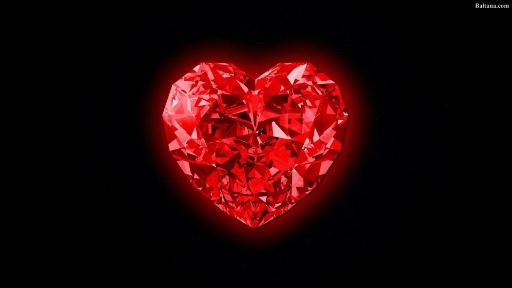 Красный Алмаз на черном фоне