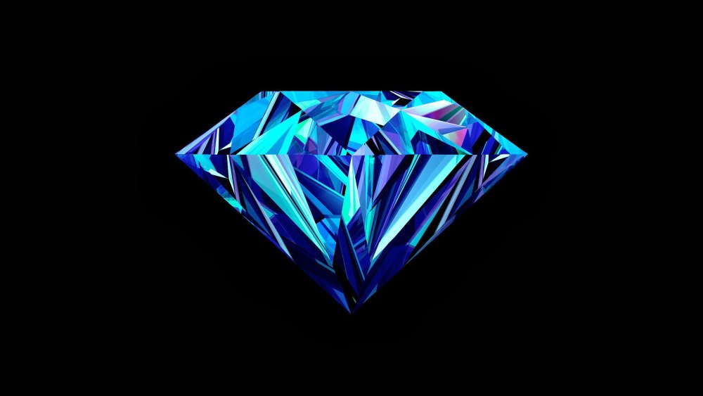 Кристаллы на черном фоне