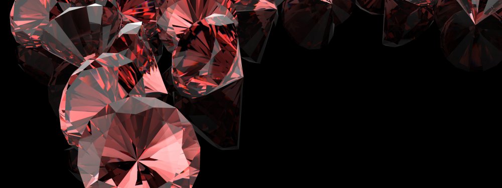 Рубины на черном фоне