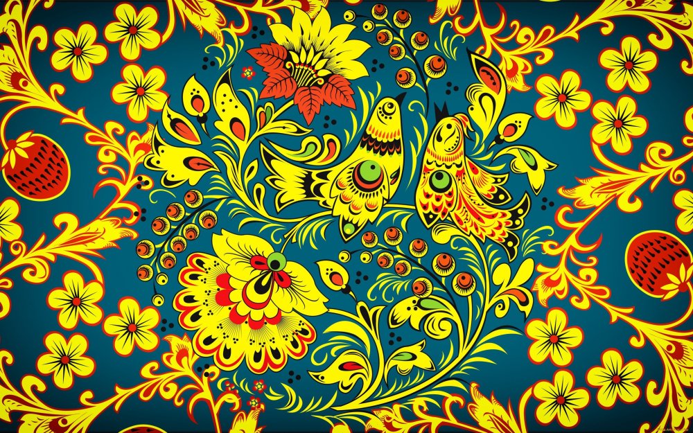 Хохлома роспись под фон