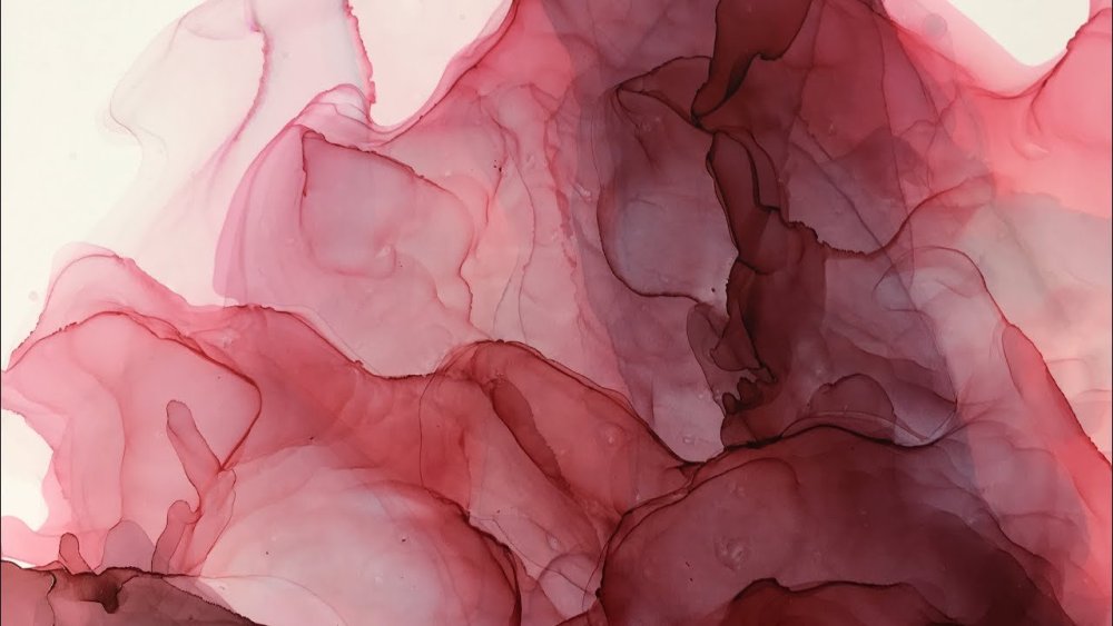 Бордовые Акварельные разводы