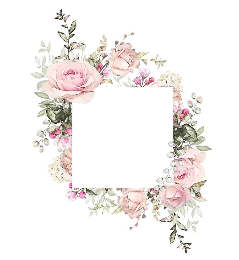 Акварельные цветы рамка