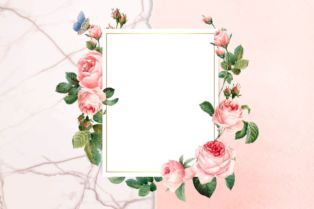 Акварельные цветочные рамки