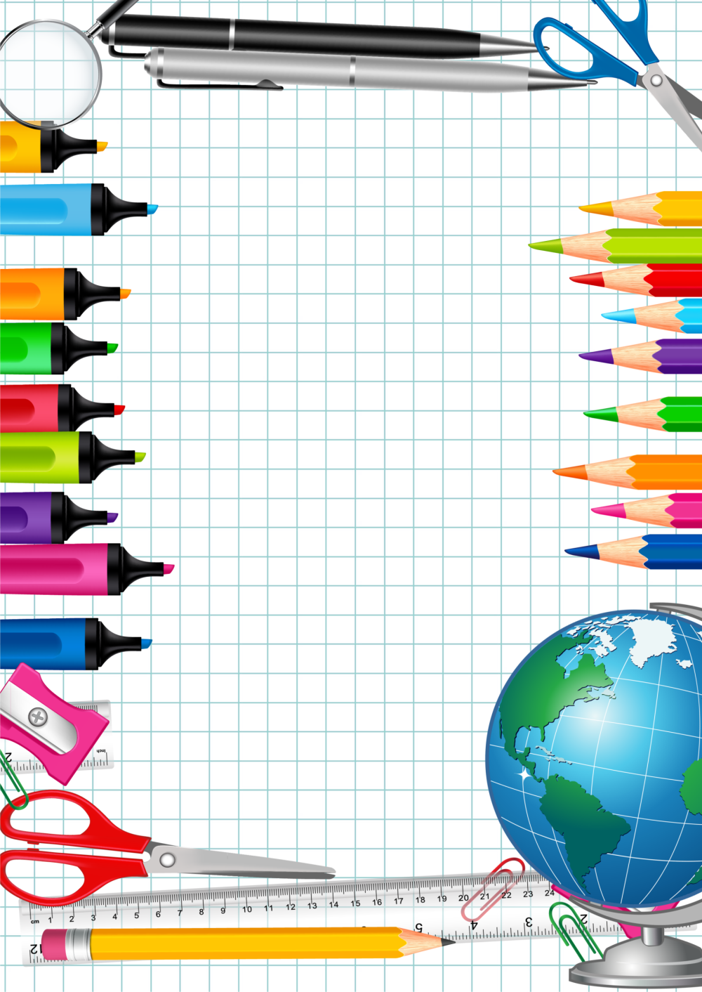 Школьный стол сверху