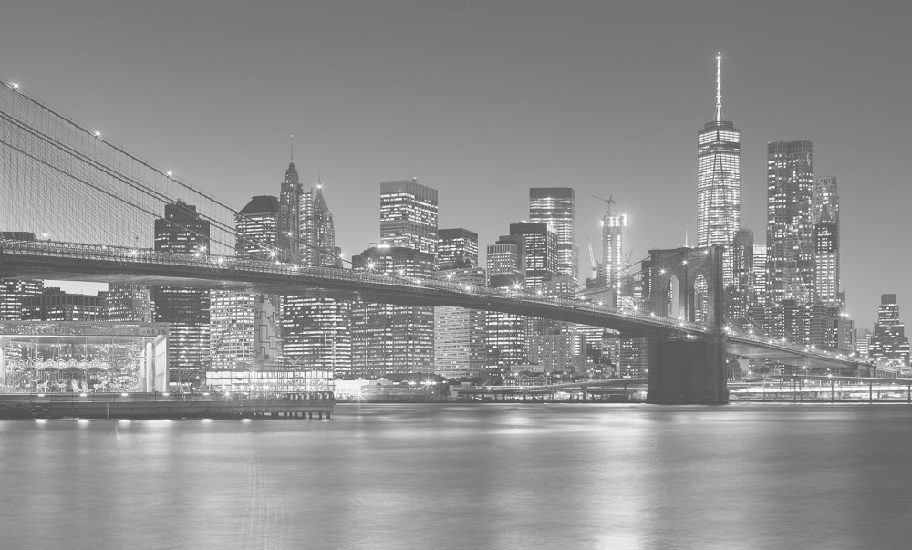 Небоскребы Нью Йорка черно белое