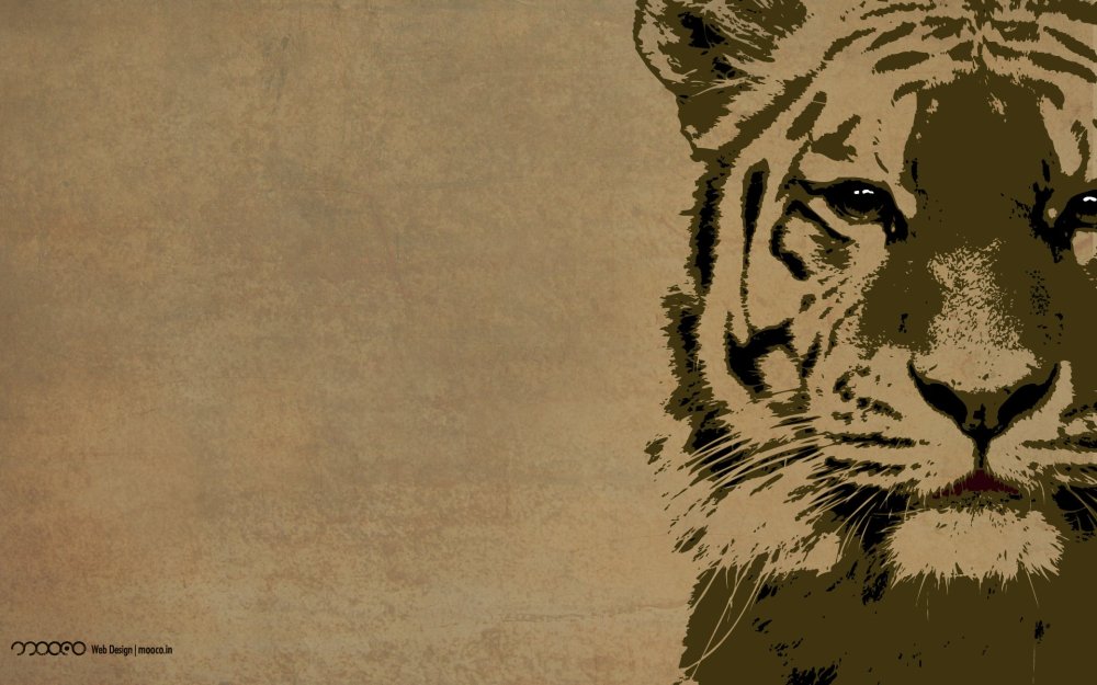 Тигр арт Минимализм