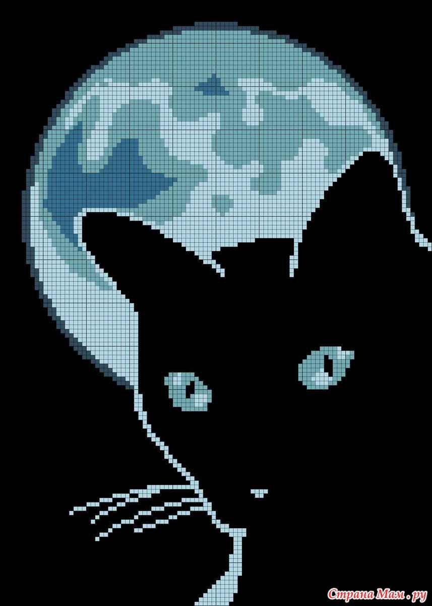 Силуэты кошек для вышивания